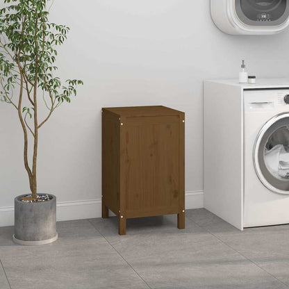 Contenitore per Bucato Ambra 44x44x76 cm Legno Massello Pino