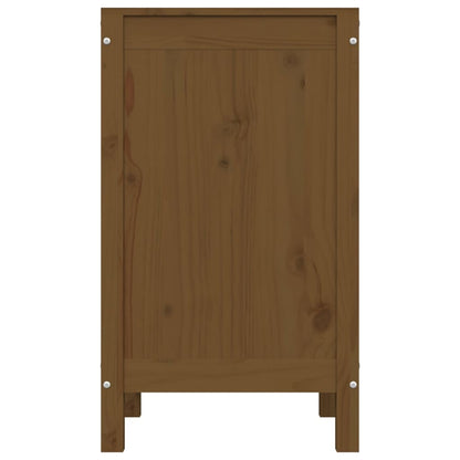 Contenitore per Bucato Ambra 44x44x76 cm Legno Massello Pino - homemem39