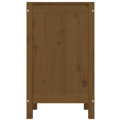 Contenitore per Bucato Ambra 44x44x76 cm Legno Massello Pino