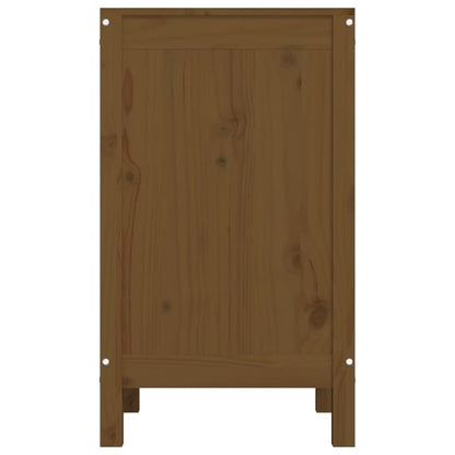 Contenitore per Bucato Ambra 44x44x76 cm Legno Massello Pino - homemem39