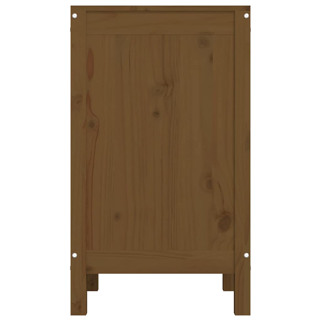 Contenitore per Bucato Ambra 44x44x76 cm Legno Massello Pino