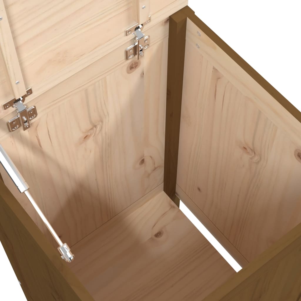 Contenitore per Bucato Ambra 44x44x76 cm Legno Massello Pino - homemem39