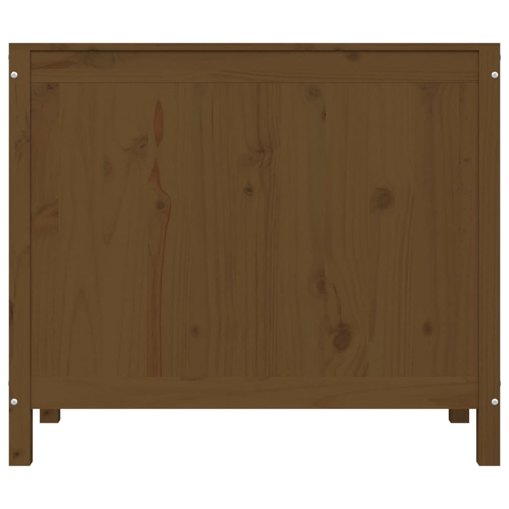 Contenitore per Bucato Ambra 88,5x44x76 cm Legno Massello Pino - homemem39