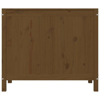 Contenitore per Bucato Ambra 88,5x44x76 cm Legno Massello Pino - homemem39