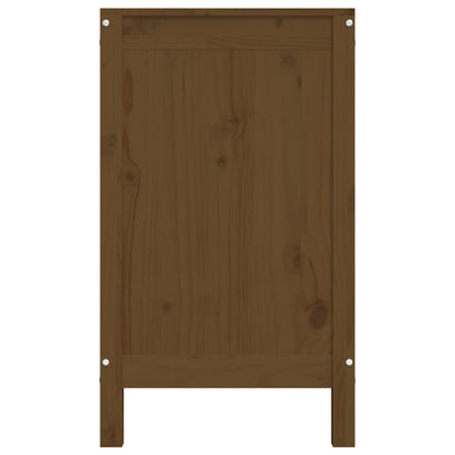 Contenitore per Bucato Ambra 88,5x44x76 cm Legno Massello Pino - homemem39