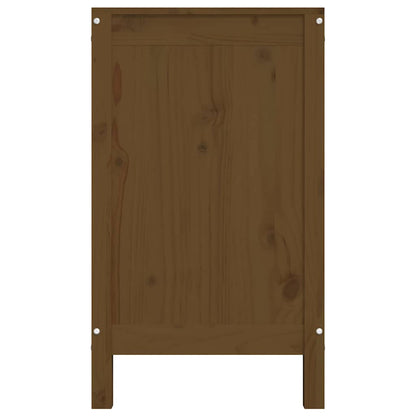 Contenitore per Bucato Ambra 88,5x44x76 cm Legno Massello Pino