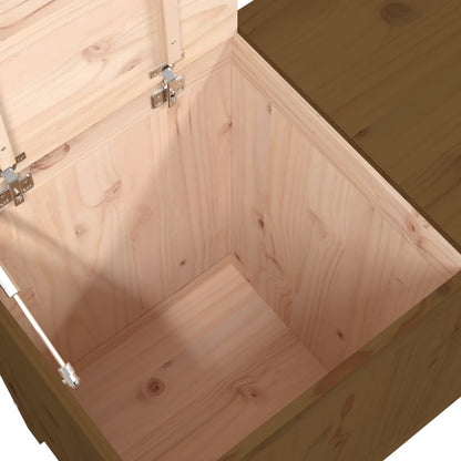 Contenitore per Bucato Ambra 88,5x44x76 cm Legno Massello Pino - homemem39