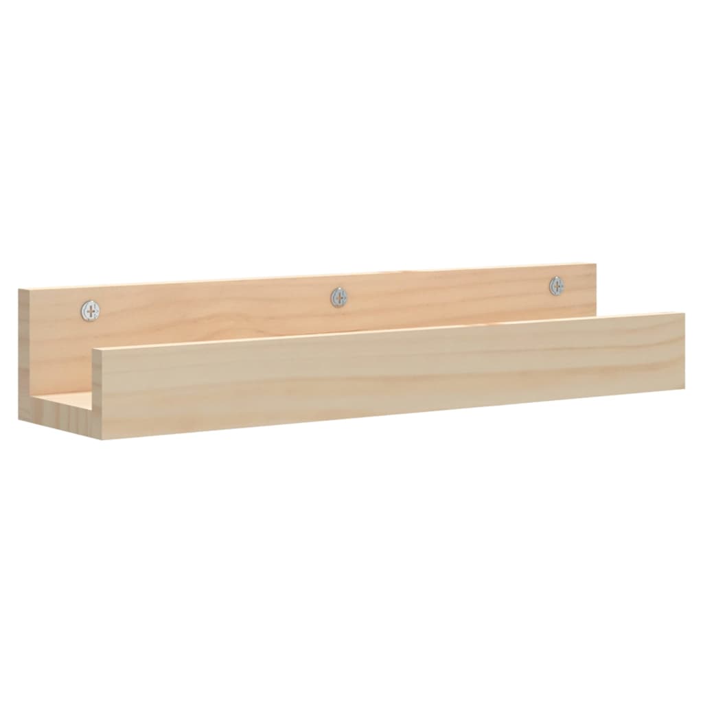 Mensole da Parete 2 pz 50x12x9cm in Legno Massello di Pino | homemem39