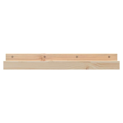Mensole da Parete 2 pz 80x12x9cm in Legno Massello di Pino