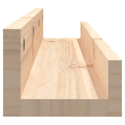 Mensole da Parete 2 pz 80x12x9cm in Legno Massello di Pino