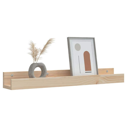 Mensole da Parete 2 pz 80x12x9cm in Legno Massello di Pino