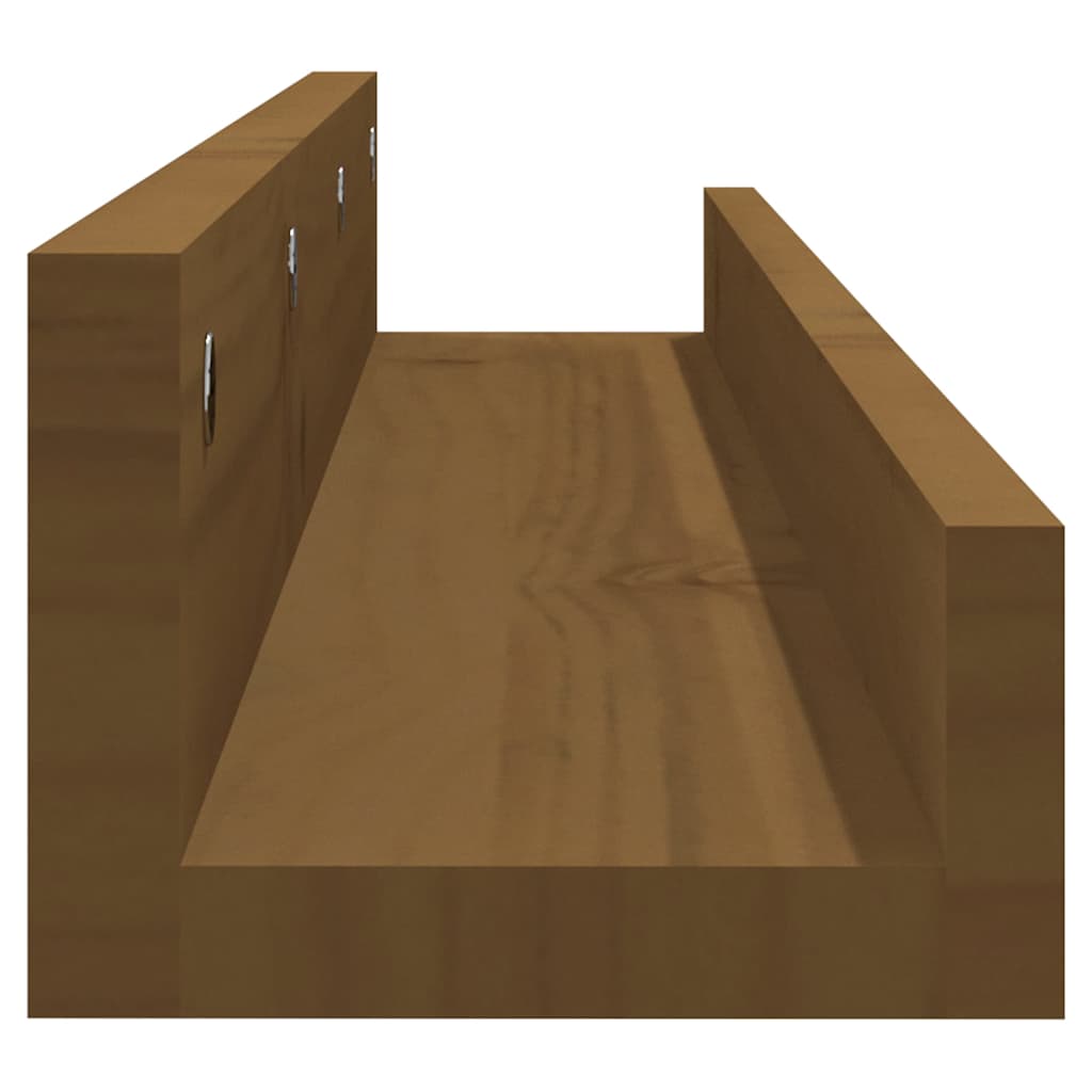 Mensole da Parete 2 pz Ambra 80x12x9cm Legno Massello di Pino