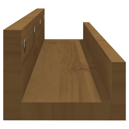 Mensole da Parete 2 pz Ambra 80x12x9cm Legno Massello di Pino