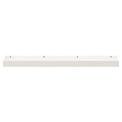 Mensole da Parete 2 pz Bianco 110x12x9cm Legno Massello di Pino