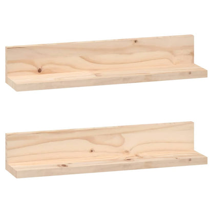Mensole da Parete 2 pz 50x11x9cm in Legno Massello di Pino | homemem39
