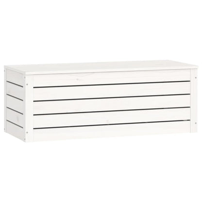 Contenitore Portaoggetti Bianco 89x36,5x33cm Massello di Pino - homemem39