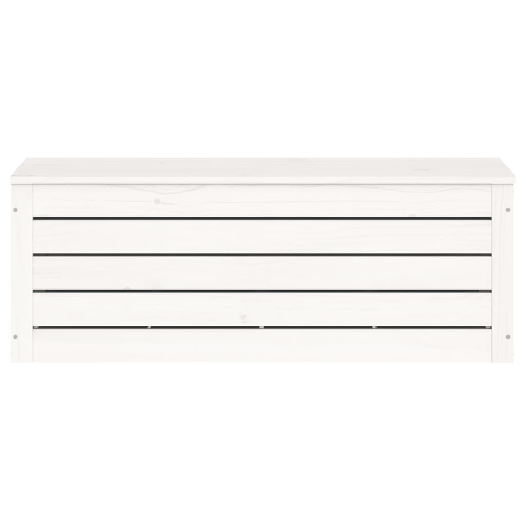 Contenitore Portaoggetti Bianco 89x36,5x33cm Massello di Pino - homemem39