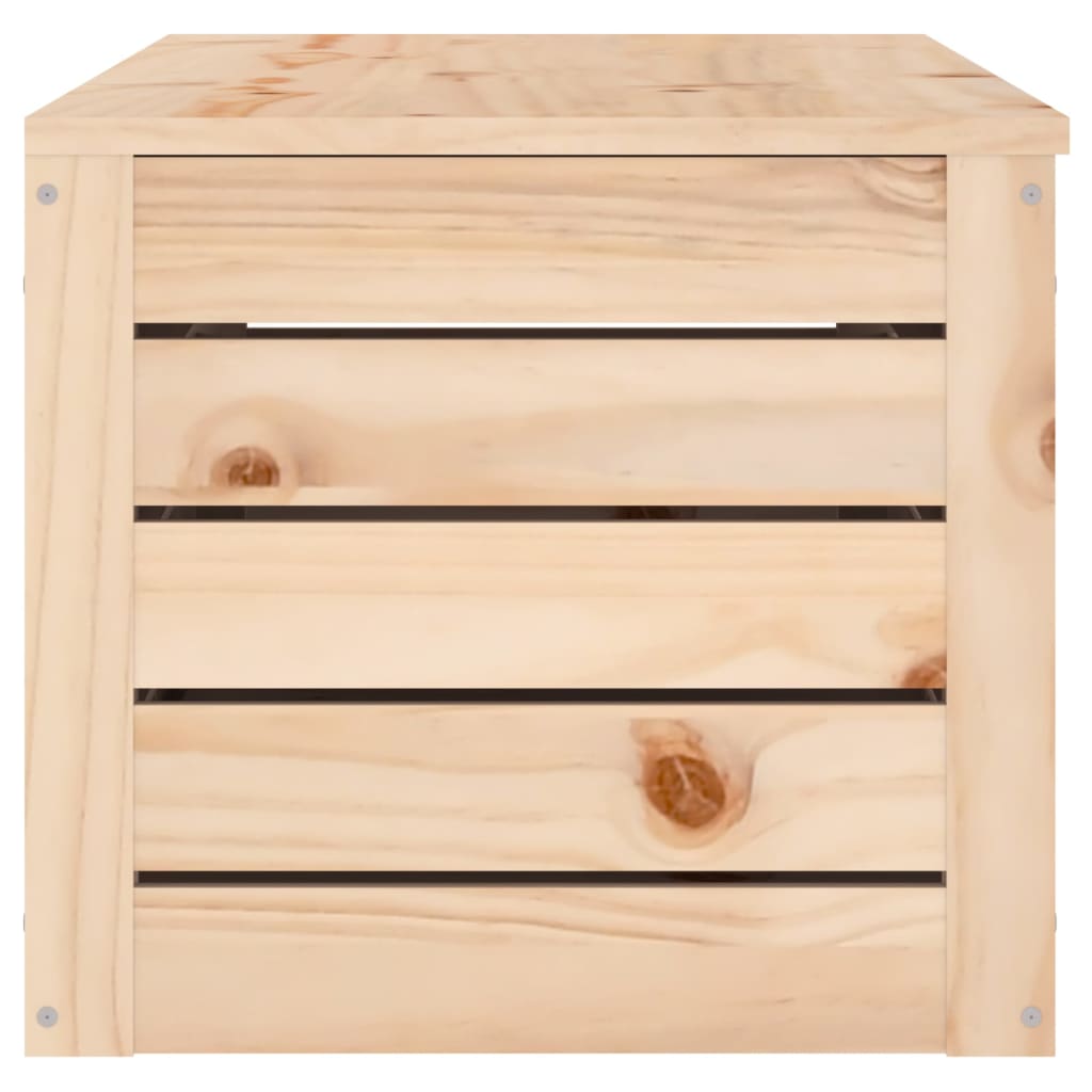 Contenitore Portaoggetti 109x36,5x33 cm Legno Massello Pino - homemem39
