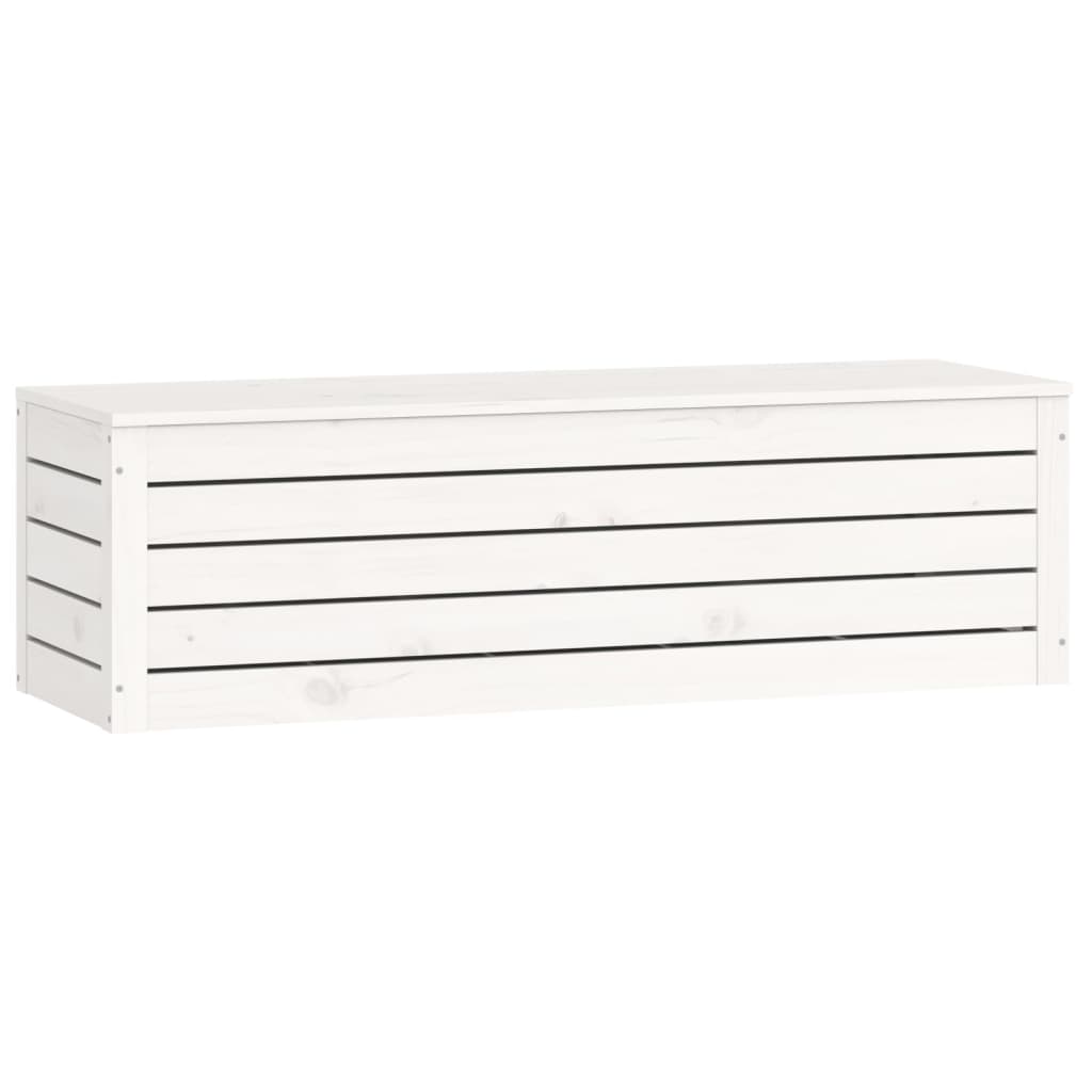 Contenitore Portaoggetti Bianco 109x36,5x33cm Massello di Pino - homemem39