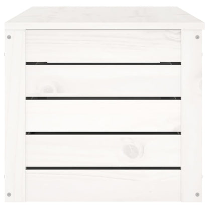 Contenitore Portaoggetti Bianco 109x36,5x33cm Massello di Pino - homemem39