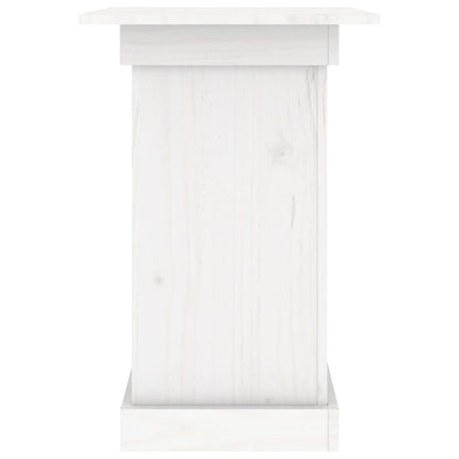 Portafiori bianco 40x40x60 cm in Legno Massello di Pino