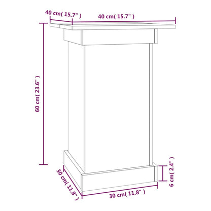 Portafiori grigio 40x40x60 cm in Legno Massello di Pino - homemem39