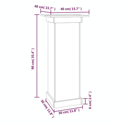 Portafiori 40x40x90 cm in Legno Massello di Pino | homemem39