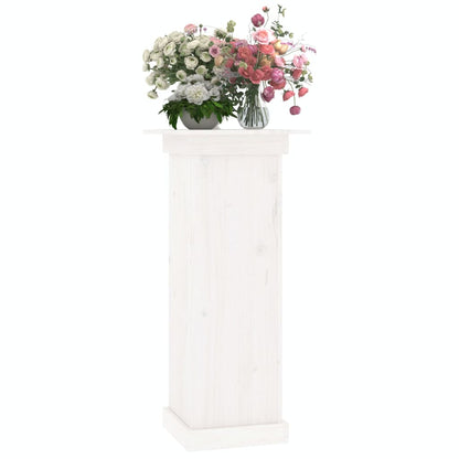 Supporto per Fiori Bianco 40x40x90 cm in Legno Massello di Pino | homemem39