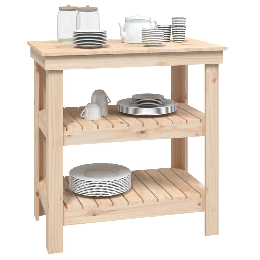 Banco da Lavoro 78,5x50x80 cm in Legno Massello di Pino | homemem39