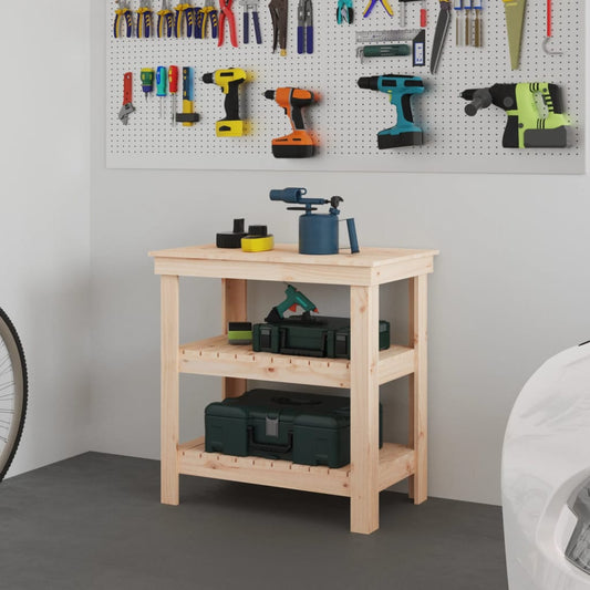 Banco da Lavoro 78,5x50x80 cm in Legno Massello di Pino | homemem39