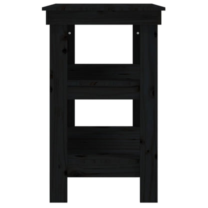 Banco da Lavoro Nero 78,5x50x80 cm in Legno Massello di Pino - homemem39