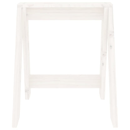 Sgabelli 2 pz Bianchi 40x40x45 cm in Legno Massello di Pino - homemem39