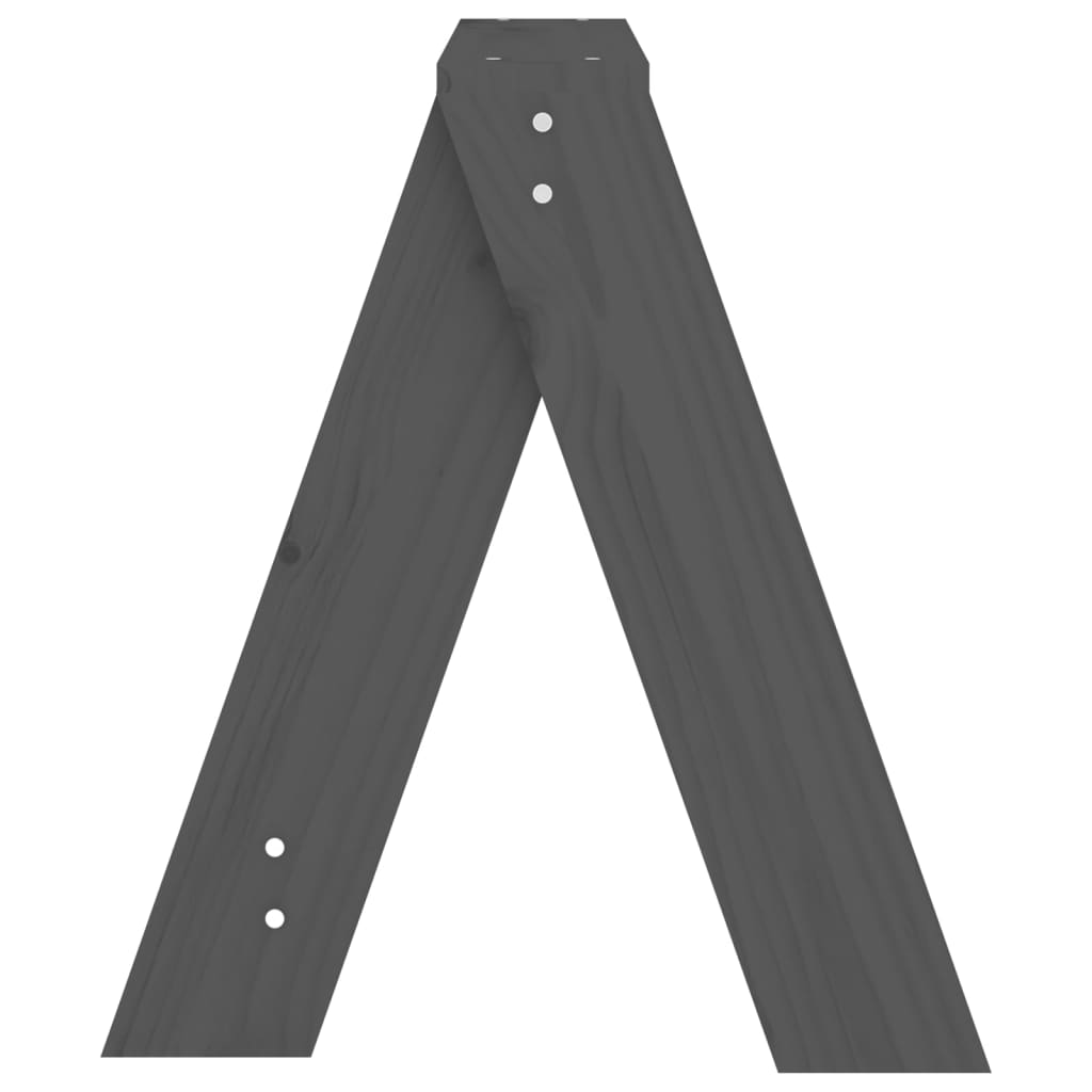 Sgabelli 2 pz grigio 40x40x45 cm in Legno Massello di Pino - homemem39