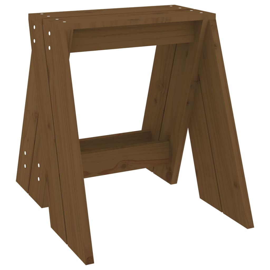 Sgabelli 2 pz Marrone Ambra 40x40x45 cm Legno Massello di Pino - homemem39