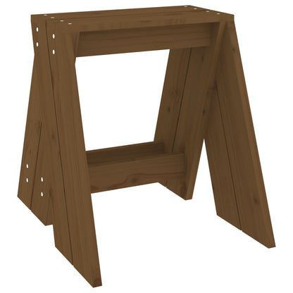 Sgabelli 2 pz Marrone Ambra 40x40x45 cm Legno Massello di Pino - homemem39