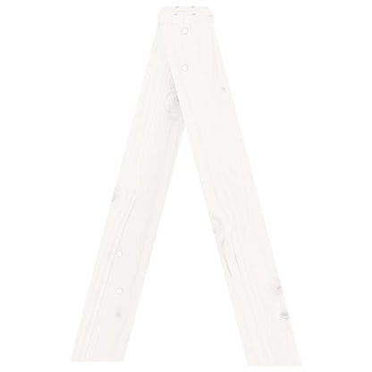 Sgabelli 2 pz Bianchi 40x40x60 cm in Legno Massello di Pino - homemem39