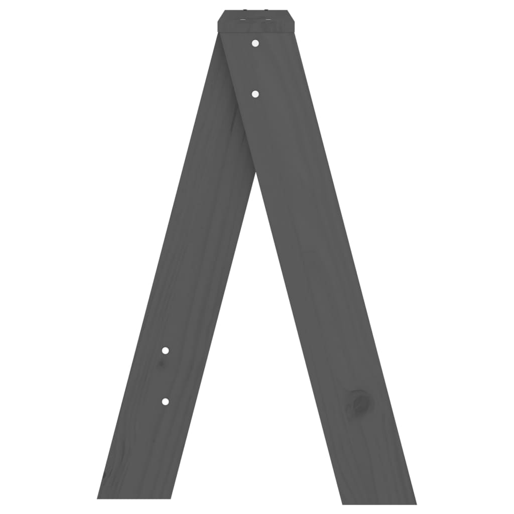 Sgabelli 2 pz grigio 40x40x60 cm in Legno Massello di Pino - homemem39