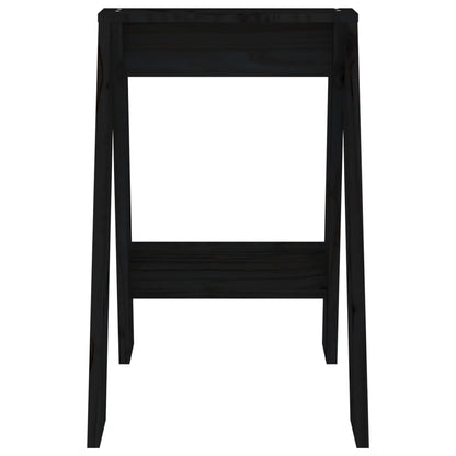 Sgabelli 2 pz Nero 40x40x60 cm in Legno Massello di Pino - homemem39