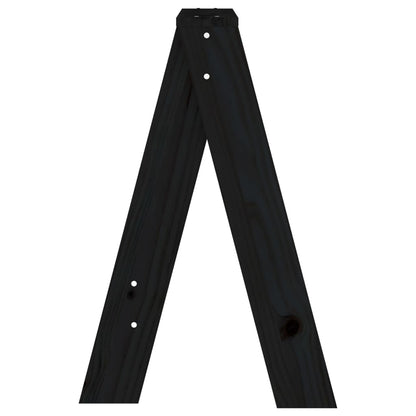 Sgabelli 2 pz Nero 40x40x60 cm in Legno Massello di Pino - homemem39