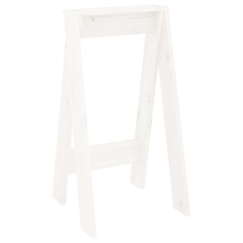 Sgabelli 2 pz Bianchi 40x40x75 cm in Legno Massello di Pino - homemem39