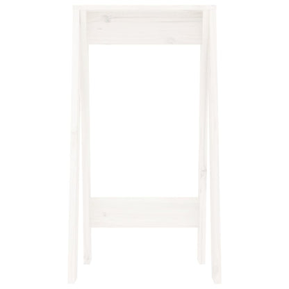 Sgabelli 2 pz Bianchi 40x40x75 cm in Legno Massello di Pino - homemem39