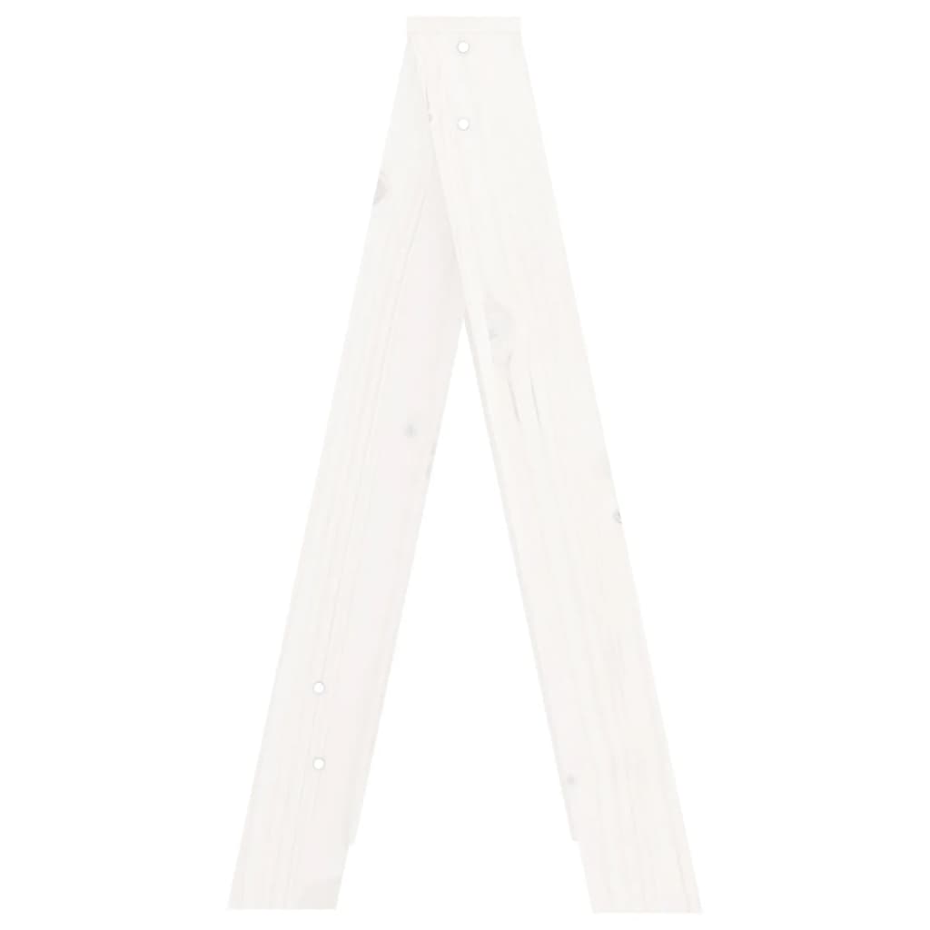 Sgabelli 2 pz Bianchi 40x40x75 cm in Legno Massello di Pino - homemem39