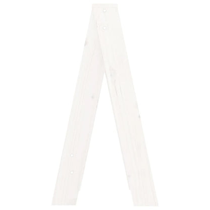 Sgabelli 2 pz Bianchi 40x40x75 cm in Legno Massello di Pino - homemem39