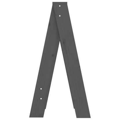 Sgabelli 2 pz grigio 40x40x75 cm in Legno Massello di Pino - homemem39