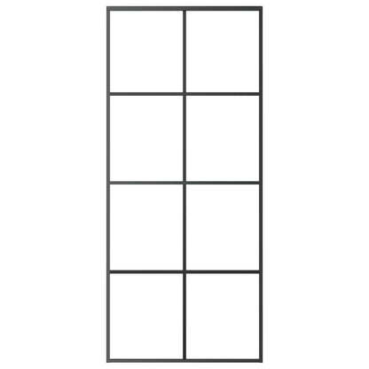 Porta Scorrevole con Ferramenta 90x205cm Vetro ESG Alluminio - homemem39