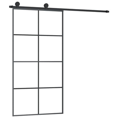 Porta Scorrevole con Ferramenta 102,5x205cm Vetro ESG Alluminio | homemem39