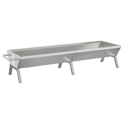 Vassoio per Barbecue Argento 158x42x31 cm Acciaio Inox | homemem39