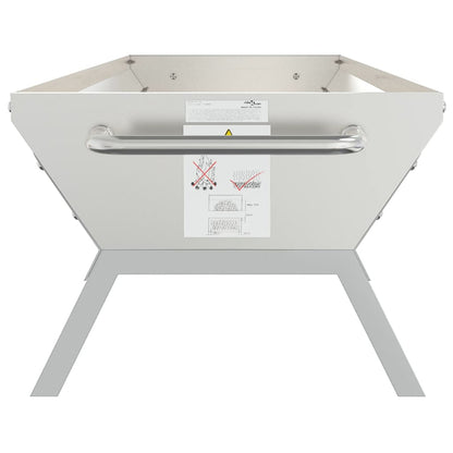 Vassoio per Barbecue Argento 118x42x30,5 cm Acciaio Inox | homemem39