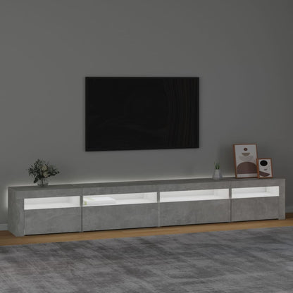 Mobile Porta TV con Luci LED Grigio Cemento 270x35x40 cm - homemem39