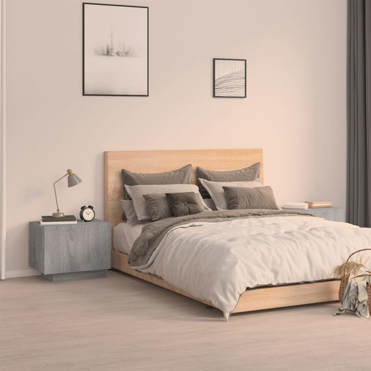 Comodino Grigio Sonoma 100x35x40 cm in Legno Multistrato - homemem39